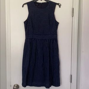 Ivy + Blue Pinstripe Dress